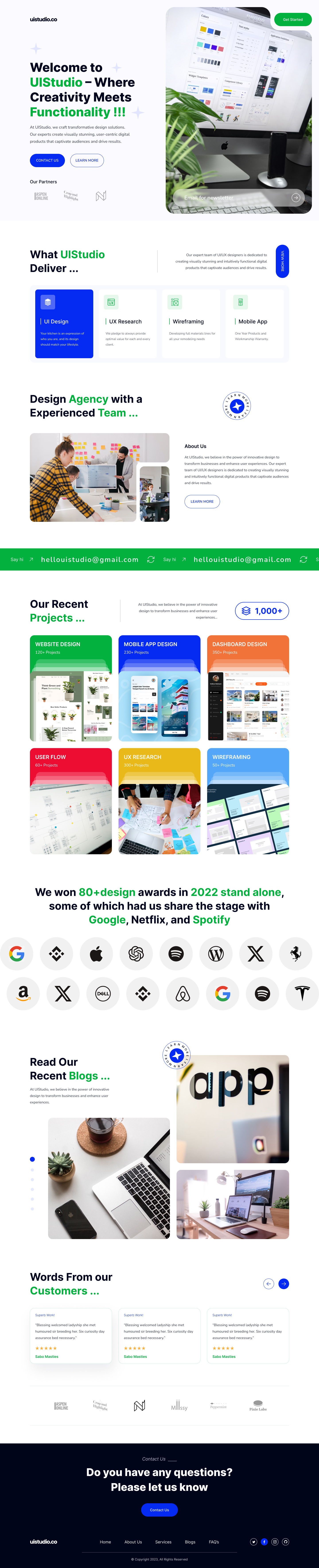Example of Website UI/UX Design (15 20 Pages)
